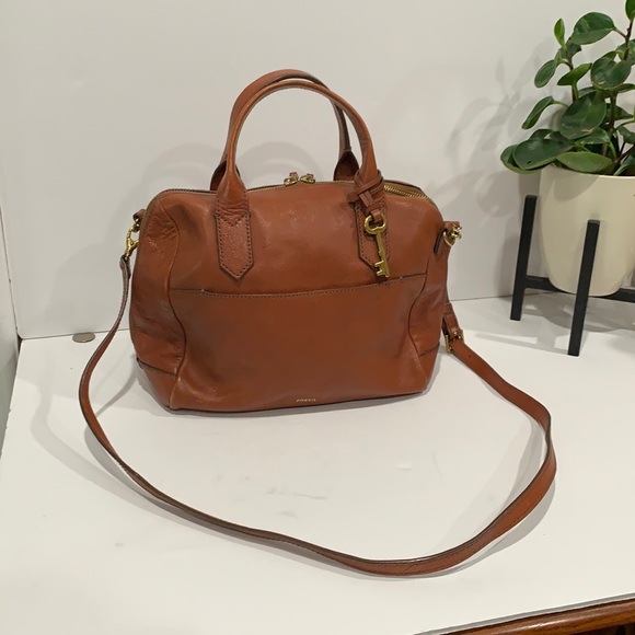 Fossil Handbags - Fossil Fiona Satchel Handbag, Medium Brown
